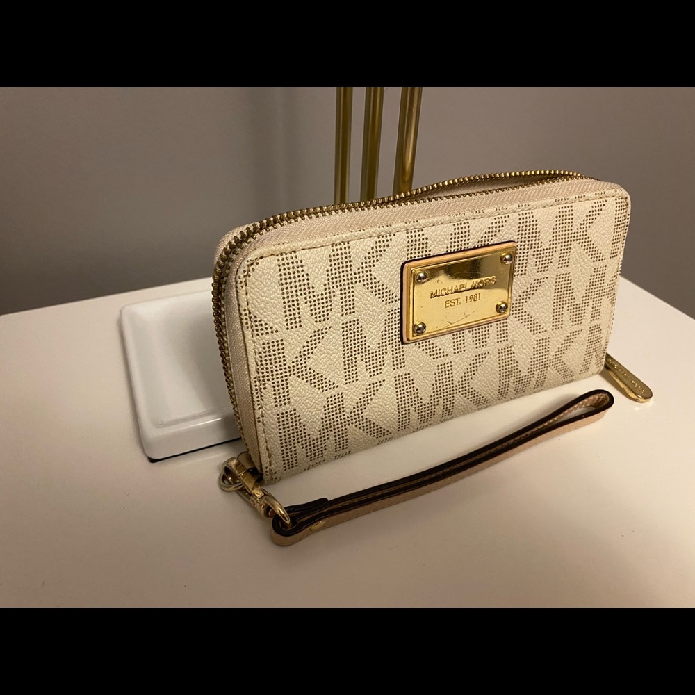 Women MK white wallet for sale